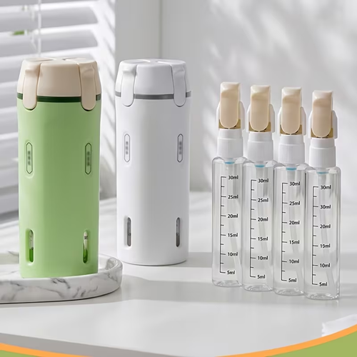 🧴 50% OFF NOW! 🎉 4-in-1 Travel Dispenser Bottles – Leak-Proof, Refillable & TSA Approved