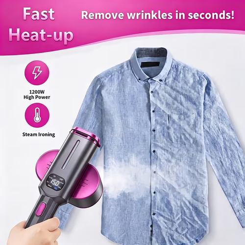 High-power Handheld Hanging Iron Portable Steam Iron with Large Capacity Water Tank Fast Atomization Stainless Steel Panel