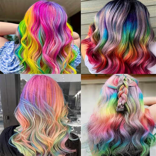 10 Color Temporary Bright Hair Chalk Comb 2 Set For Carnival, Washable Hair Chalk Comb For Party Cosplay DIY, Keeps 24+ Hours Long, Non-Damage Native Hair Color, Hair Chalk Comb For Birthday Halloween Christmas