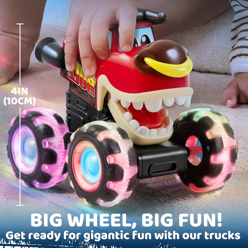 3pcs.JOYIN Toys for Kids 3 Pack Monster Truck Toy Motion Activated Light-Up Cars Press & Go Cars for Boys Girls Baby Toy Present BUMP MONSTER TRUCK SET Ride On Car with LED Lights & Action 51001