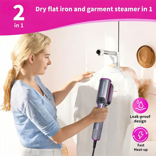 High-power Handheld Hanging Iron Portable Steam Iron with Large Capacity Water Tank Fast Atomization Stainless Steel Panel