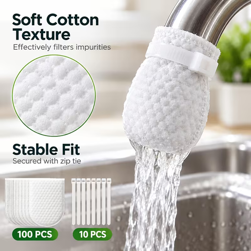 ⏰60%OFF⚡50K+ SOLD!💥Anti-Splash Kitchen Faucet Cotton Filter for Sediment & Rust Removal