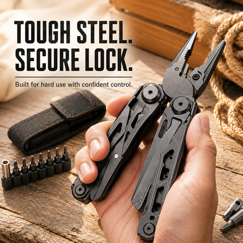 🏕️16‑in‑1 Multi‑Tool Pliers with Full‑Size Folding Scissors