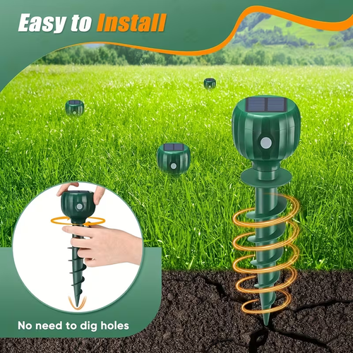 Solar Ultrasonic Outdoor Animal Repellent