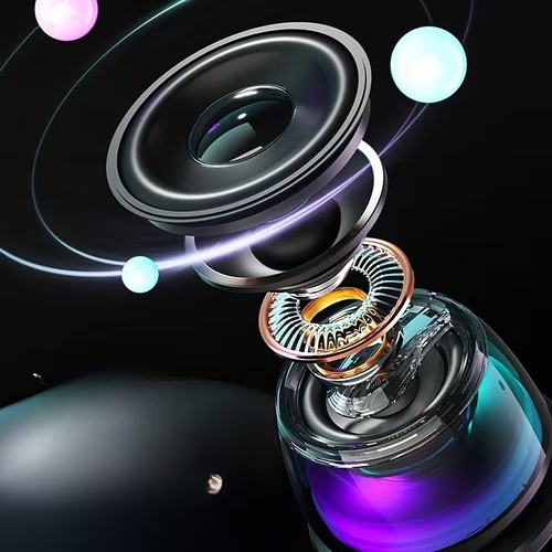 A New Compact Magnetic Wireless Speaker, Featuring a Wireless Stand, Stereo Sound, And Portable RGB Ambient Lighting
