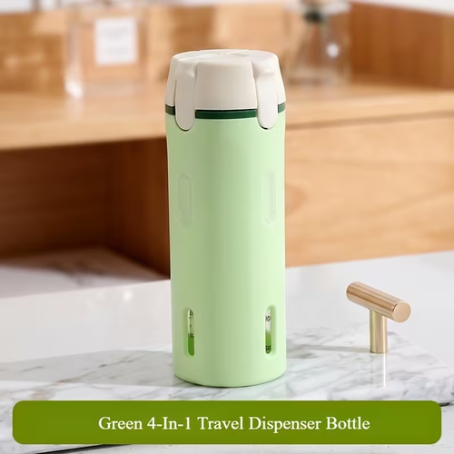 🧴 50% OFF NOW! 🎉 4-in-1 Travel Dispenser Bottles – Leak-Proof, Refillable & TSA Approved