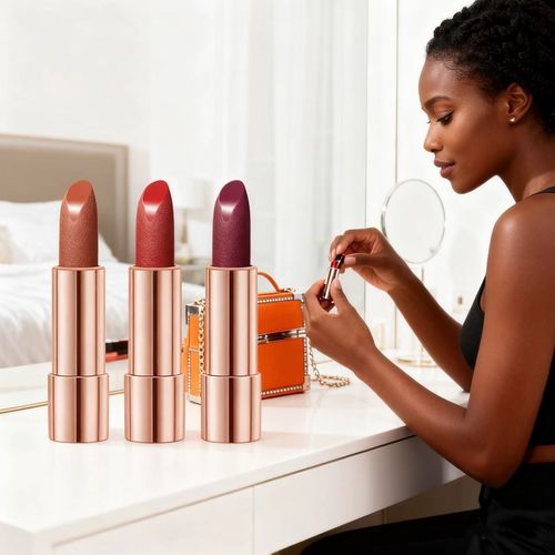 HOMPAR Luxe Mini Bag Lipstick Set  3 Shades in Elegant Orange Case