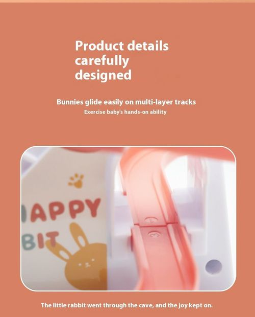 The cute bunny climbing the stairs.  Prepare a gift for your child on Children's Day.  Which child doesn't like it?