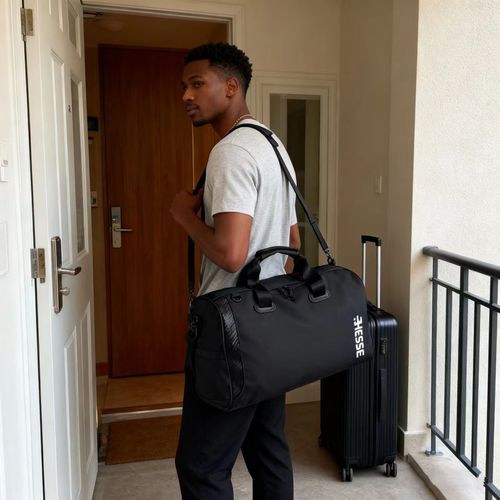 👨‍👩‍👧‍👦🚗💦Black HESSE Large-Capacity Outdoor Travel Duffle Bag👇