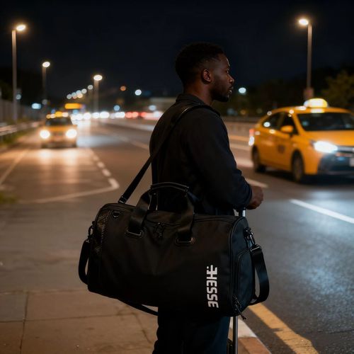 👨‍👩‍👧‍👦🚗💦Black HESSE Large-Capacity Outdoor Travel Duffle Bag👇