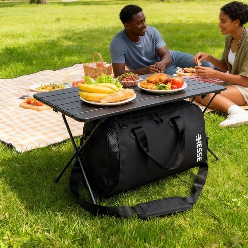 👨‍👩‍👧‍👦🚗💦Black HESSE Large-Capacity Outdoor Travel Duffle Bag👇