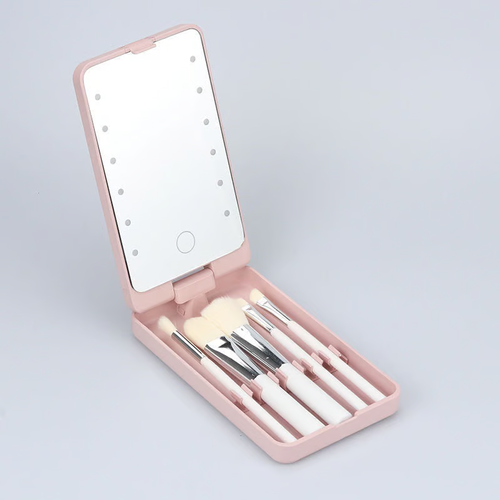 💖Travel Makeup Brush Set with LED light