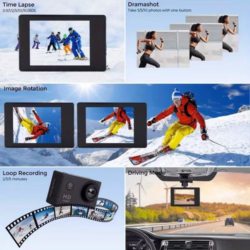 1080P🏍️💦 Waterproof Action Camera: Capture All Your Outdoor Thrills📸