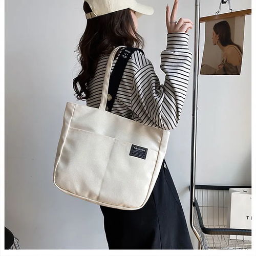 Mumu 3092 Quality Japanese Woman Simple Tote Bag With Zipper Shoulder Bags