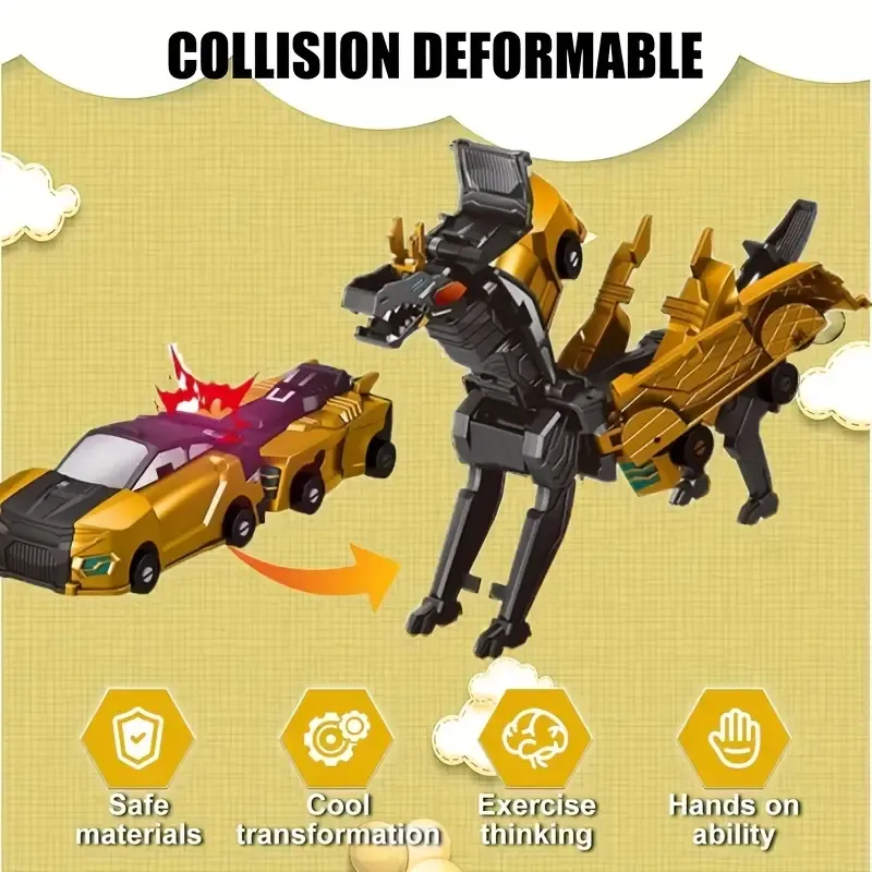 Magnetic Dragon and Car Transformer Toy