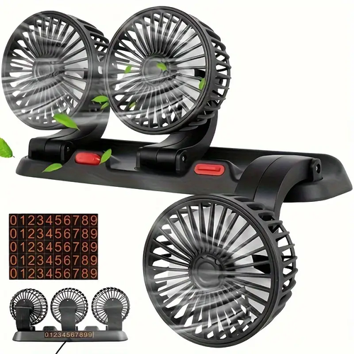 5V Car Fan Three-Head USB Car Fan 3-Speed Adjustable for Car Cooler Fan Auto Accessories Fan-F4310