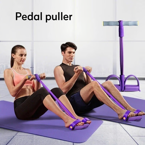 🔥Fitness Resistance Bands-4 Tube Pedal Ankle Puller