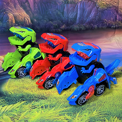 New Dinosaur Transformed Electric Toy Car General Wheeled Robot Refitting Car Children's Gift Lamp