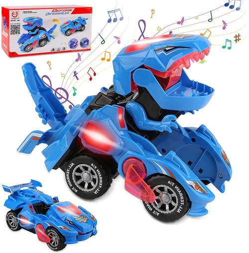 New Dinosaur Transformed Electric Toy Car General Wheeled Robot Refitting Car Children's Gift Lamp