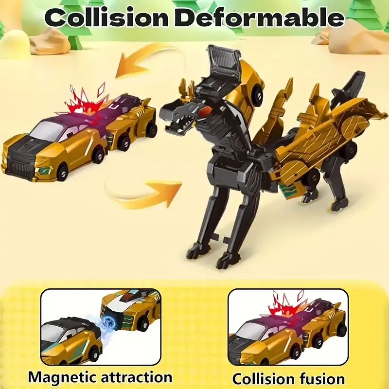 Magnetic Dragon and Car Transformer Toy