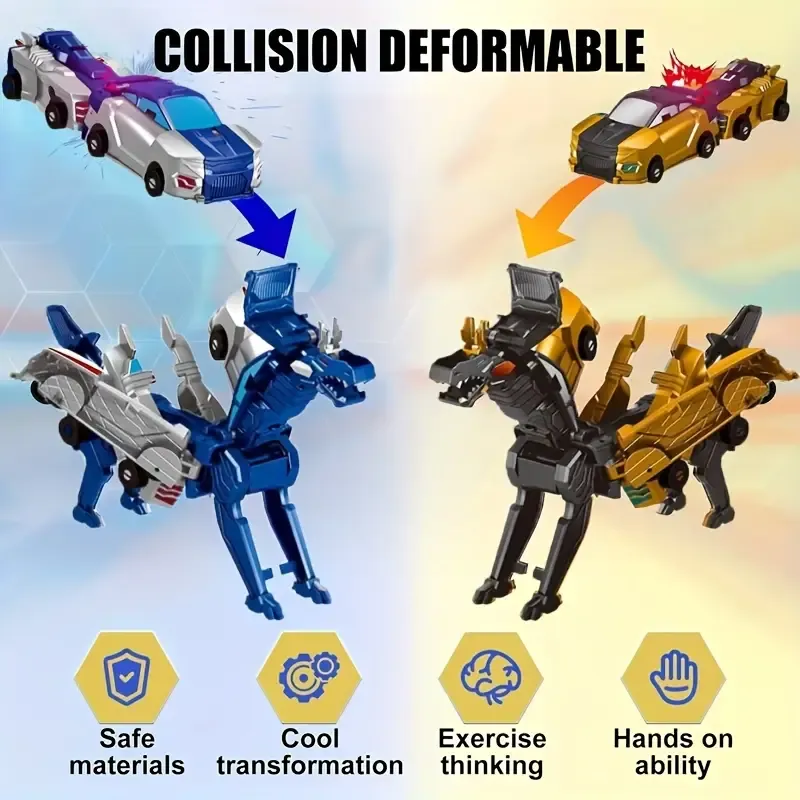 Magnetic Dragon and Car Transformer Toy