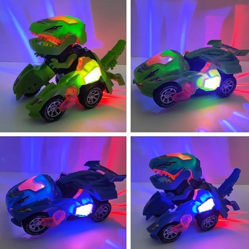 New Dinosaur Transformed Electric Toy Car General Wheeled Robot Refitting Car Children's Gift Lamp