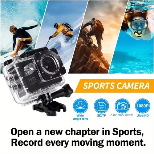 1080P🏍️💦 Waterproof Action Camera: Capture All Your Outdoor Thrills📸
