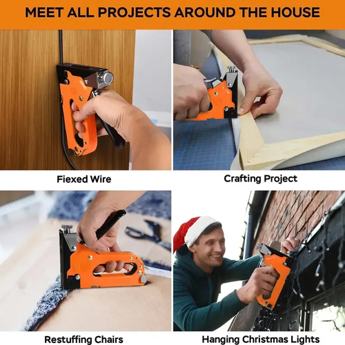 💯4 in 1 heavy-duty Stapler For Diy Home Decor Furniture Wood Frame Stapler, Multi-tool Hand Nail Gun Nail Gun Bandage Pliers🚀 21 sales