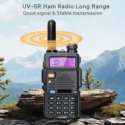 🔥UV-5R Ham Radios Long Range—8W Dual Band Rechargeable Walkie Talkie Portable Two-Way Radios 9 sales