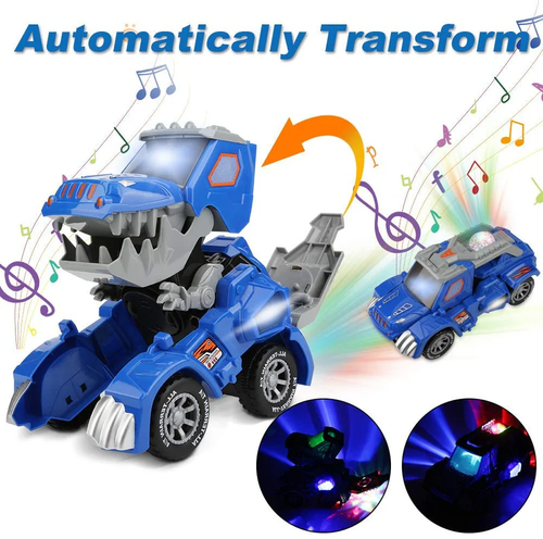 New Dinosaur Transformed Electric Toy Car General Wheeled Robot Refitting Car Children's Gift Lamp