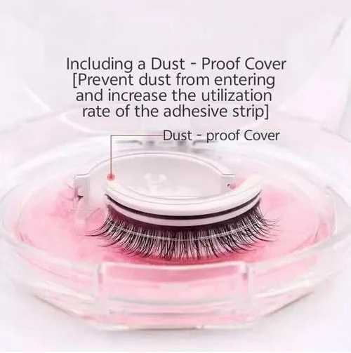 Glue-free self-adhesive reusable full-strip false eyelashes, waterproof and natural-looking 3-second application makeup tool