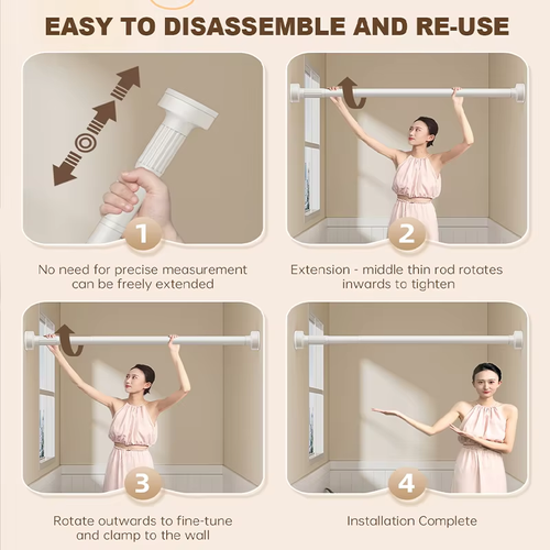 Punch Free Adjustable Telescopic Rod