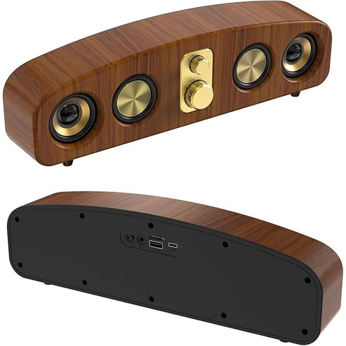 Elegant Wood Grain Portable Wireless Speaker