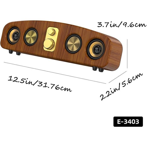 Elegant Wood Grain Portable Wireless Speaker