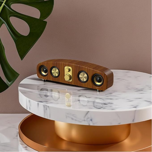 Elegant Wood Grain Portable Wireless Speaker