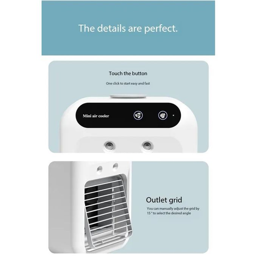 Mini Portable Air Conditioners USB Water Cooling Small Household Table Air Cooler With Spray Humidify Modern Desktop Desk Fan
