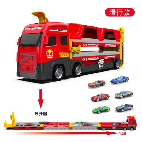 Mega Hauler Truck With Ejection Race Track