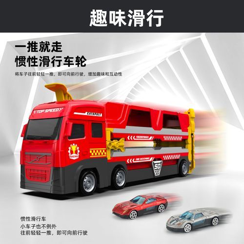 Mega Hauler Truck With Ejection Race Track