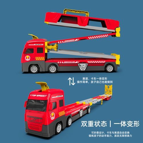 Mega Hauler Truck With Ejection Race Track