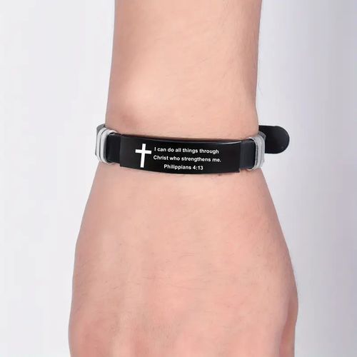 Adjustable Stainless Steel Bible Bracelet- Do Not Fear