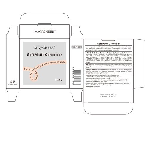 Maycheer 4-Color Soft Matte Concealer — Natural, Organic, Full-Coverage, Waterproof Face Makeup