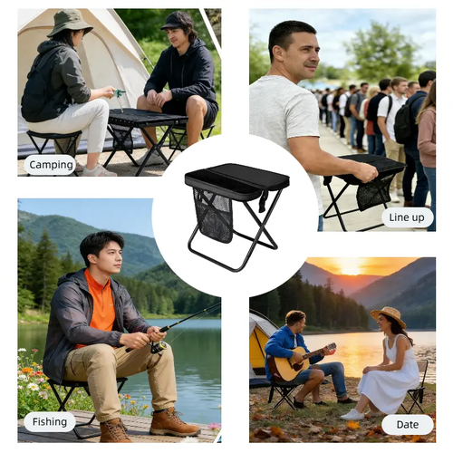 An Essential Foldable Canvas Stool for Outings