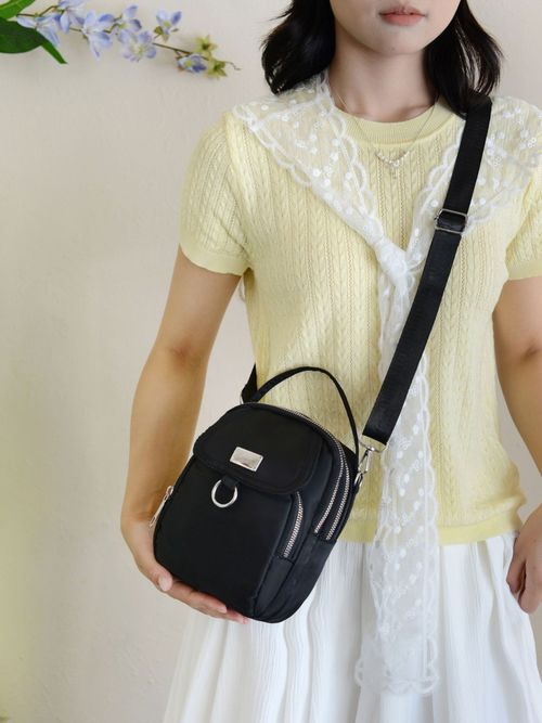 Waterproof Women's Crossbody Bag-Black
