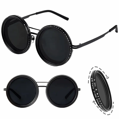Sunglasses with adjustable color depth