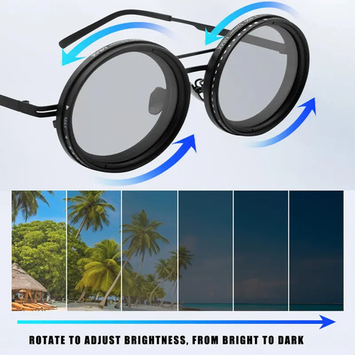 Sunglasses with adjustable color depth