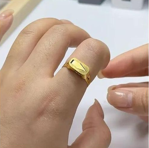 Multi-Functional Self-Defense Ring, Geometric Minimalist Hidden Blade, Adjustable-Opening Ring, Self-Defense Weapo
