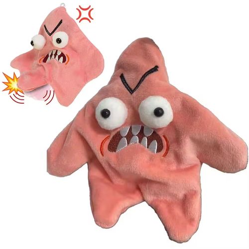 Big Star Grumpy Soft Cotton Pie Plush Pendant Fun Decompression Toy for Kids Baby Gift with OPP Bag Decoration Doll