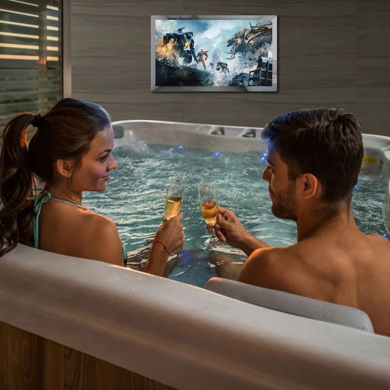 Youryoke TouchScreen waterproof bathroom smart rounded corner TV