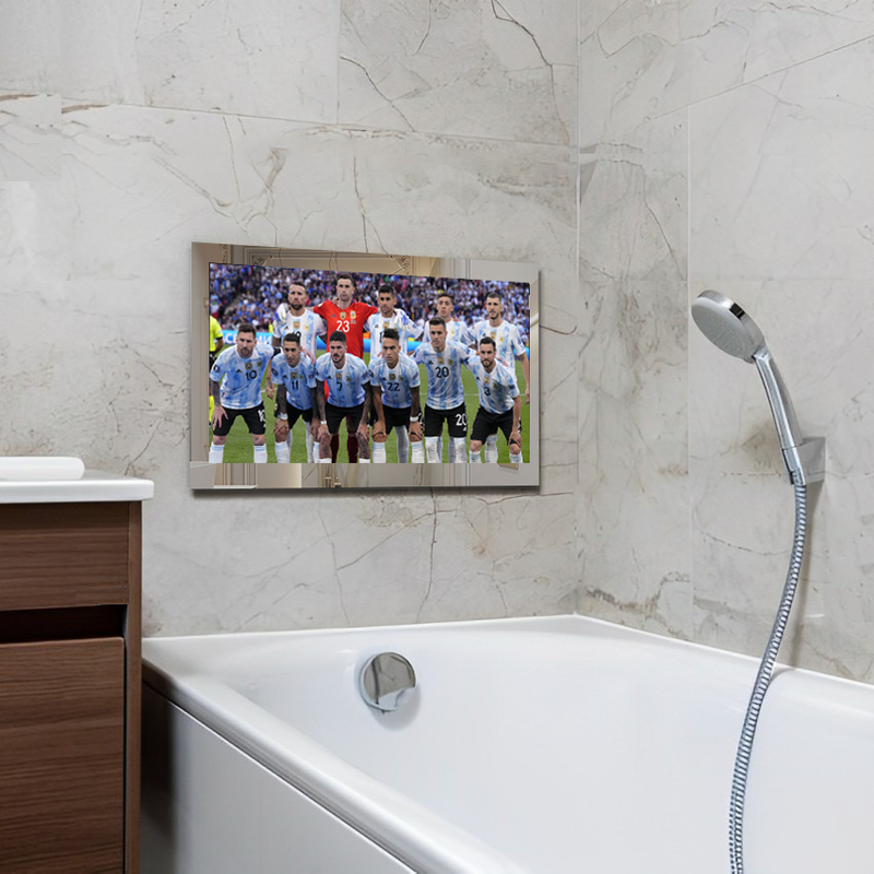 Youryoke bathroom shower bathtub smart Touch Screen mirror TV waterproof IP66