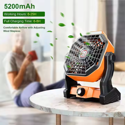 💨8-inch Portable Cordless Rechargeable Fan Outdoor Camping Cooling Fan